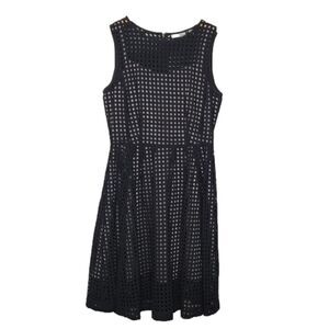 𝅺halogen fit and flare sleeveless dress with cutout details Double lined